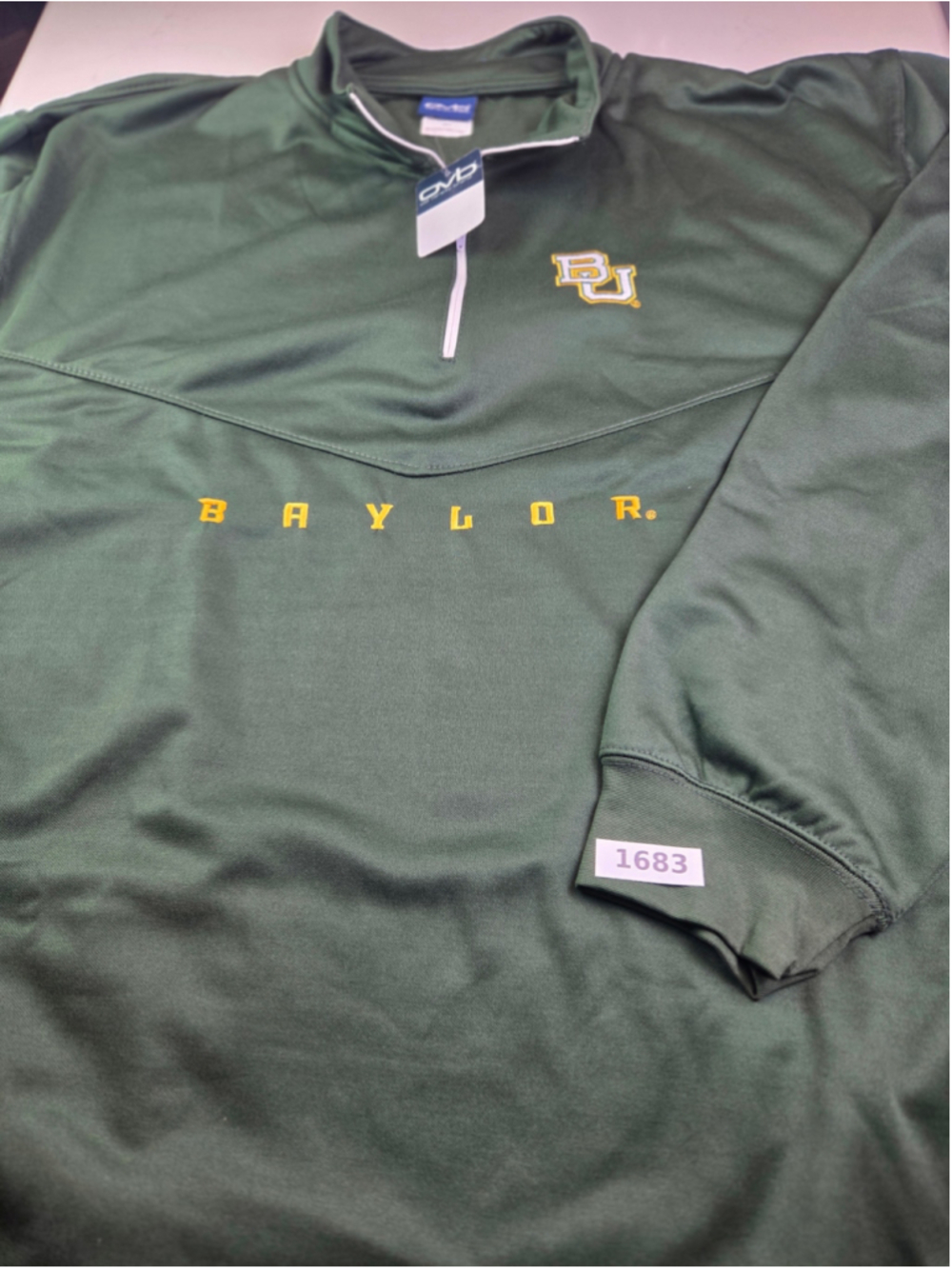 Men's Old Varsity Brand Baylor Sweatshirt 2XLT Green Gold #1683